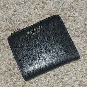 NWOT Kate Spade Black Pebbled Leather Wallet